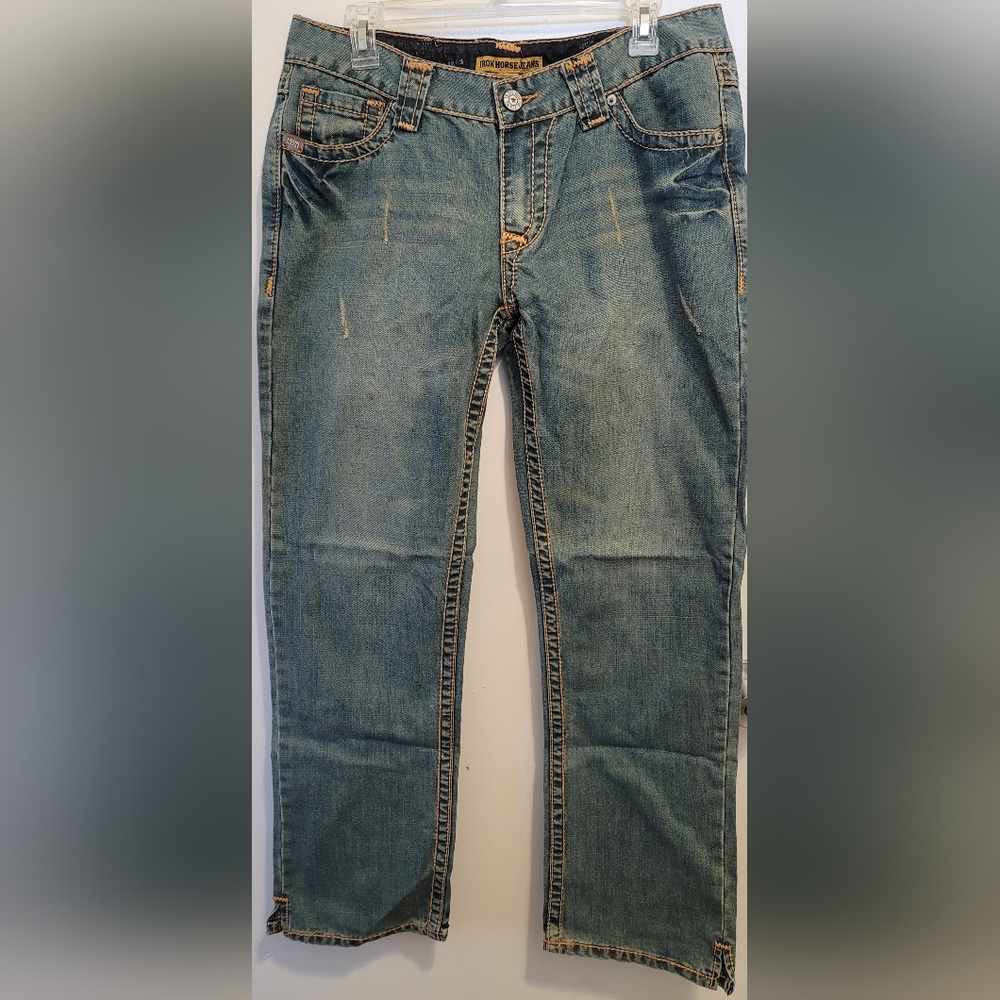 Iron Horse Jeans Ultra Low Rise Slim Fit Boot Cut Size 10 New